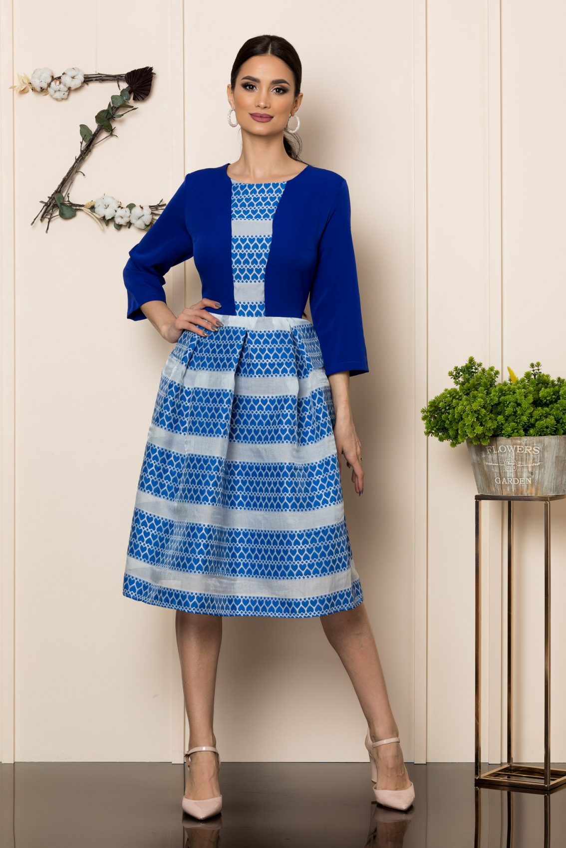 Μπλε Ρουά Μίντι Κλος Φόρεμα Eloise 9866 1