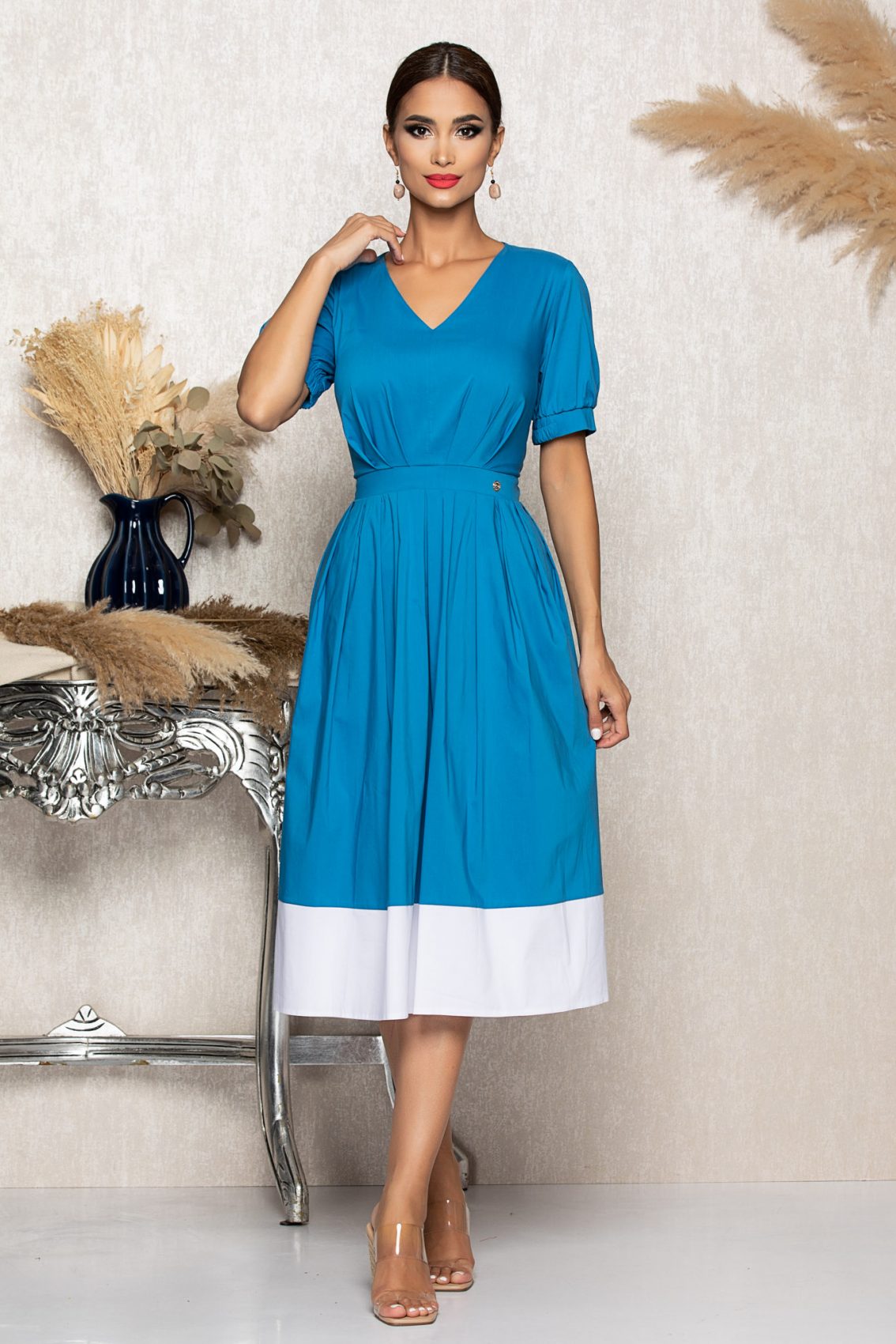 Μπλε Καθημερινό Φόρεμα Lolitta B408 1