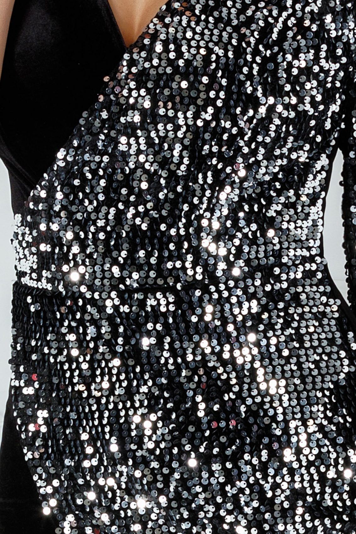 Μαύρο Μίντι Κρουαζέ Φόρεμα Από Βελούδο Sheryl T334 5