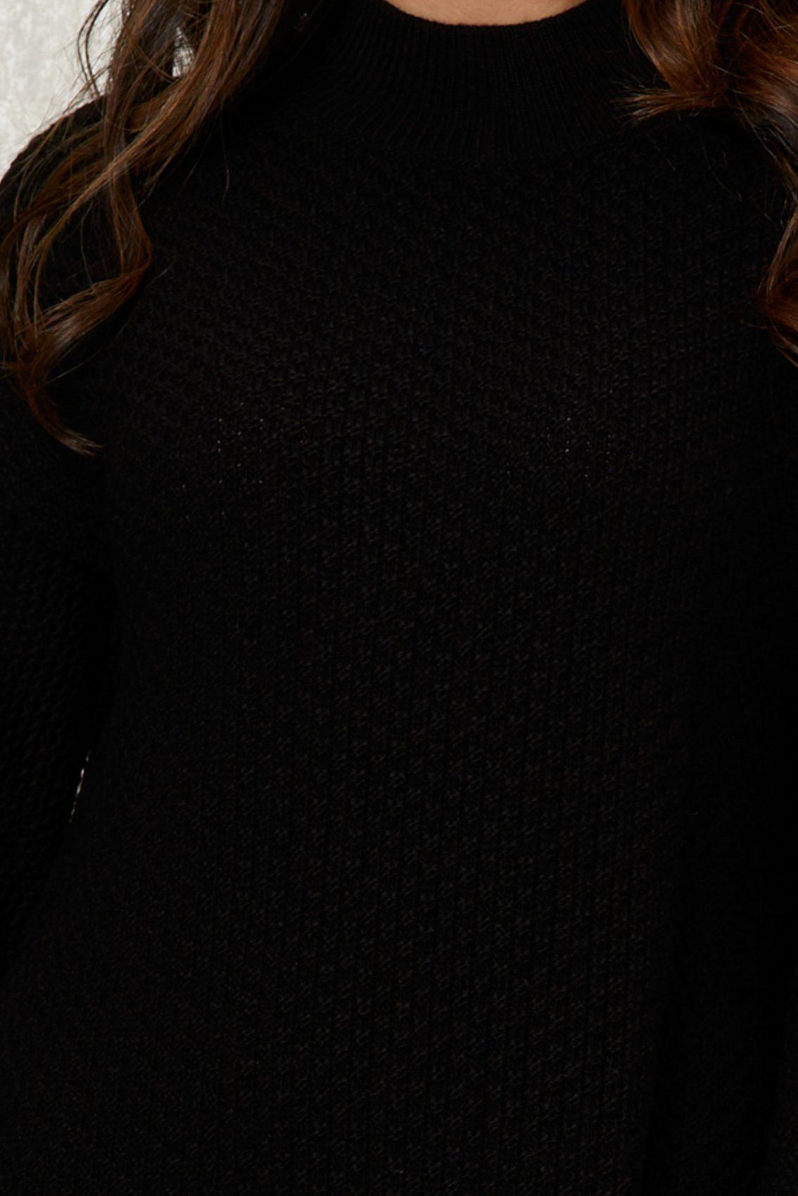 Μαύρο Πλεκτό Φόρεμα Vika T1186 3