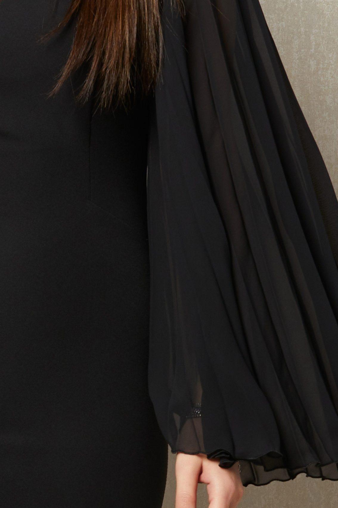 Μαύρο Μίνι Βραδινό Φόρεμα Olivia T1555 4