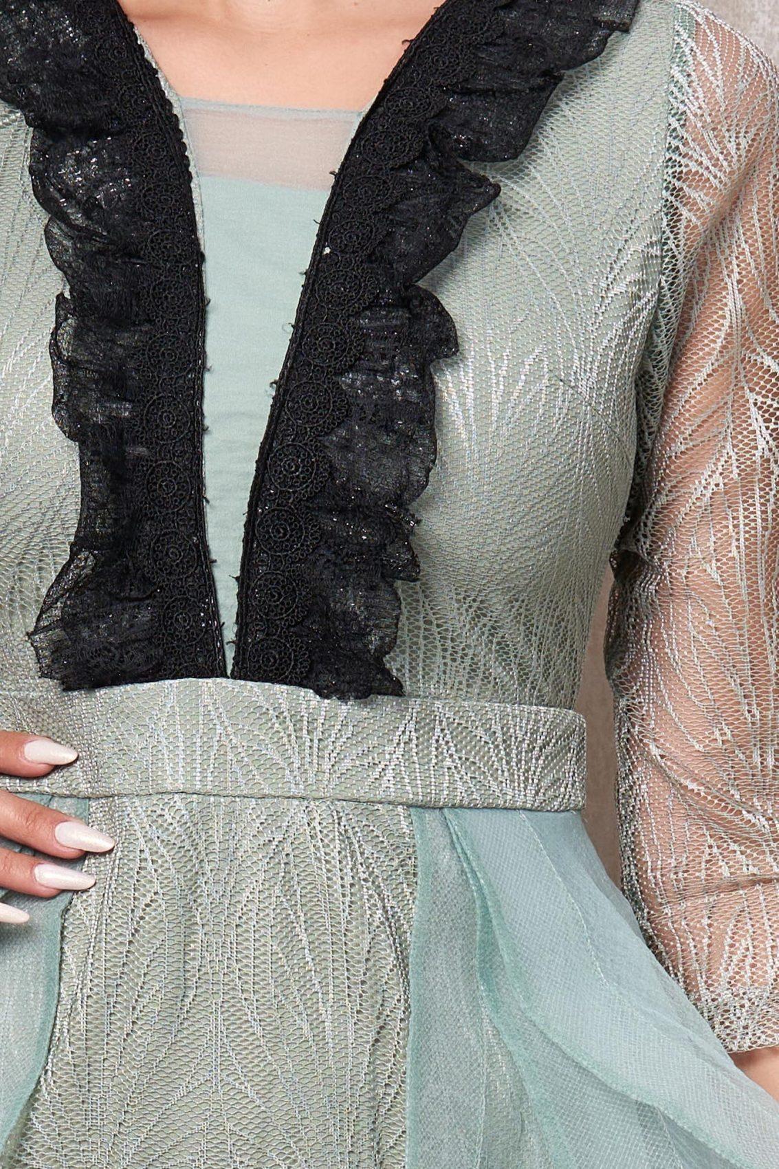 Βεραμάν Μίντι Αμπιγιέ Φόρεμα Με Δαντέλα Diora T2248 3