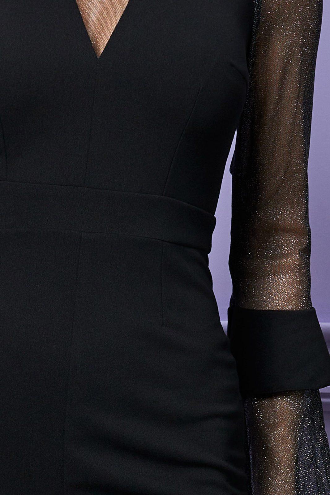 Μαύρο Μίνι Αμπιγιέ Φόρεμα Maggie T2390 4