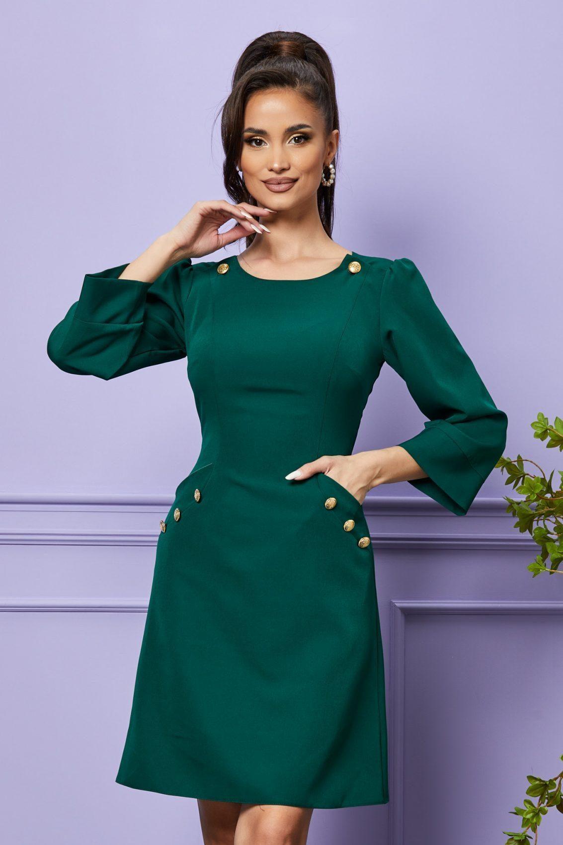 Πράσινο Φόρεμα Σε Άλφα Γραμμή Dorina T2393 3