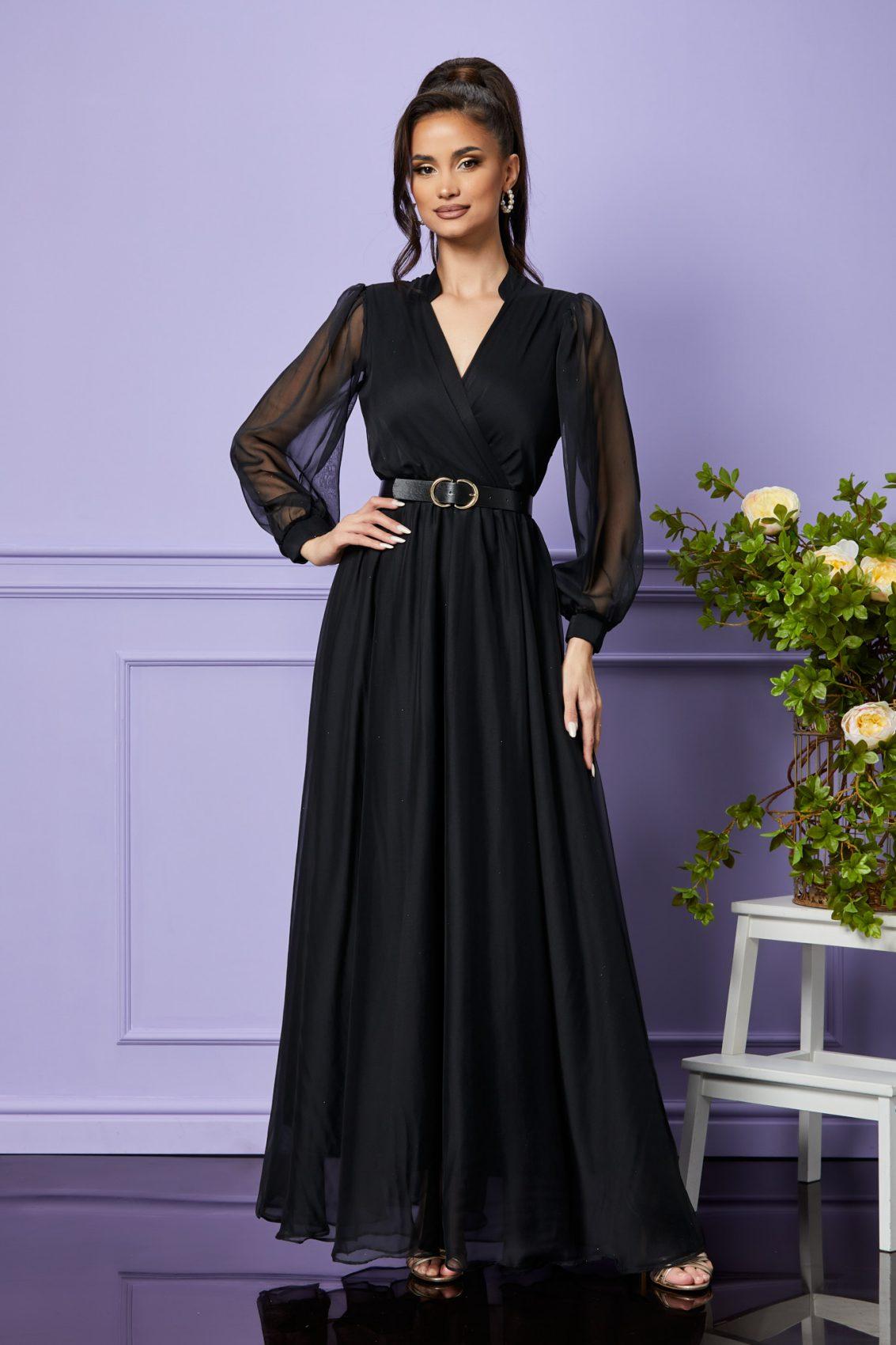 Μαύρο Μάξι Αμπιγιέ Φόρεμα Gracielle T2407 1