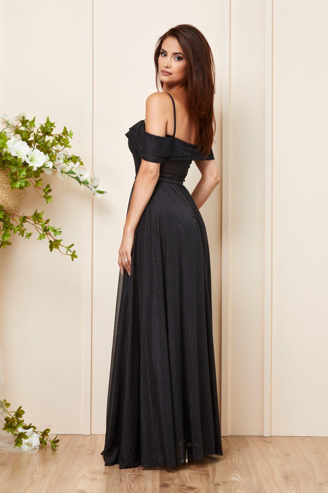 Μαύρο Μάξι Αμπιγιέ Φόρεμα Precious T3155 2