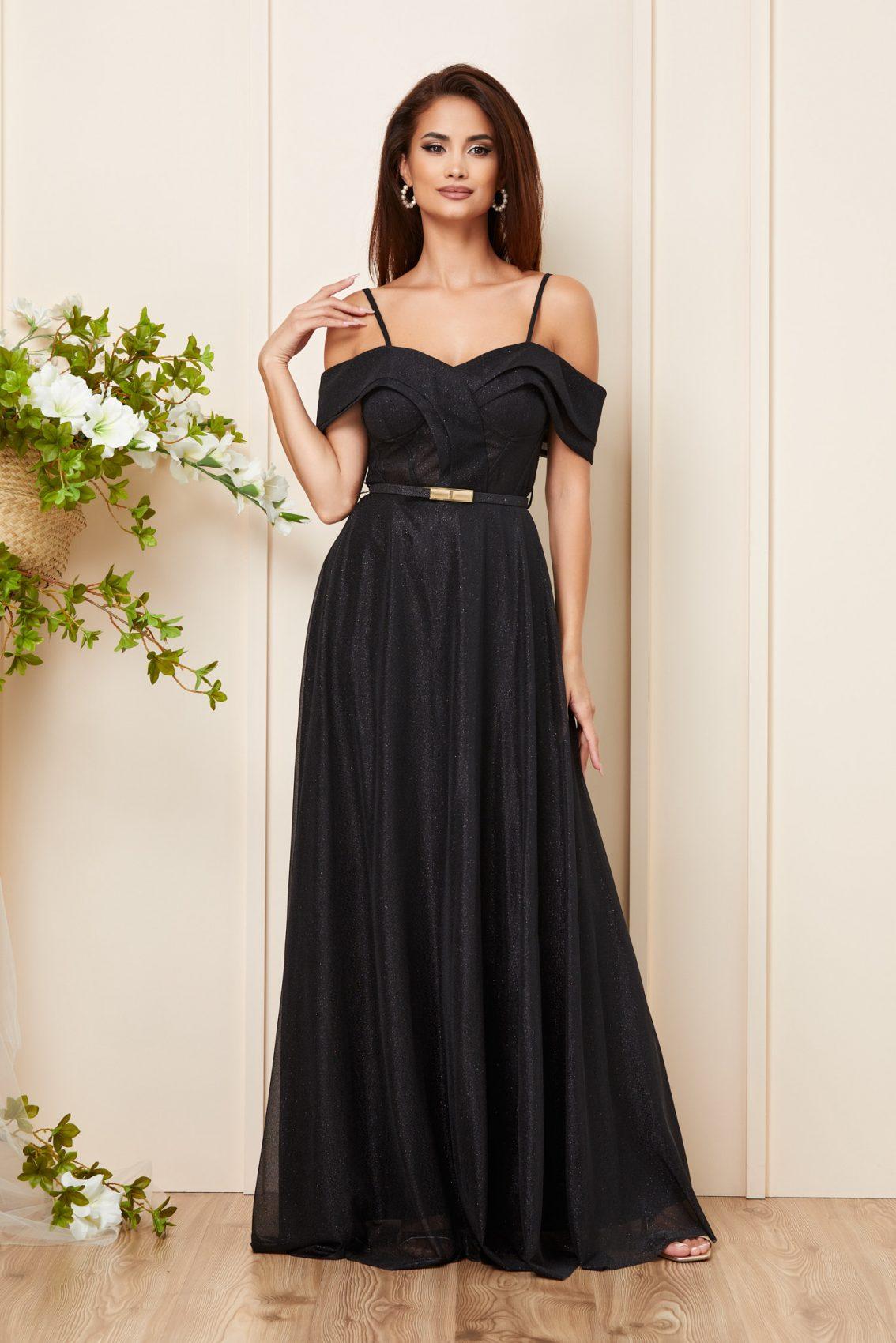 Μαύρο Μάξι Αμπιγιέ Φόρεμα Precious T3155 1