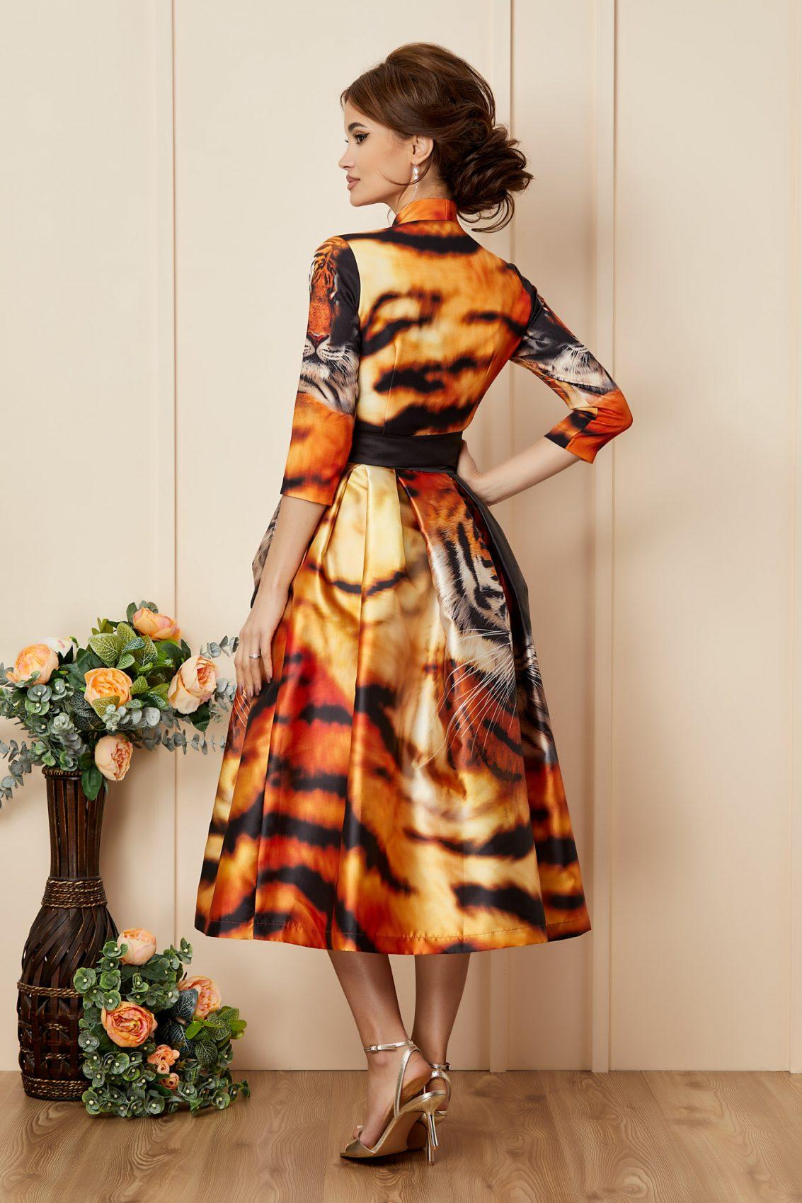 Λεοπάρ Μίντι Αμπιγιέ Κρουαζέ Φόρεμα Impressive T2792 2