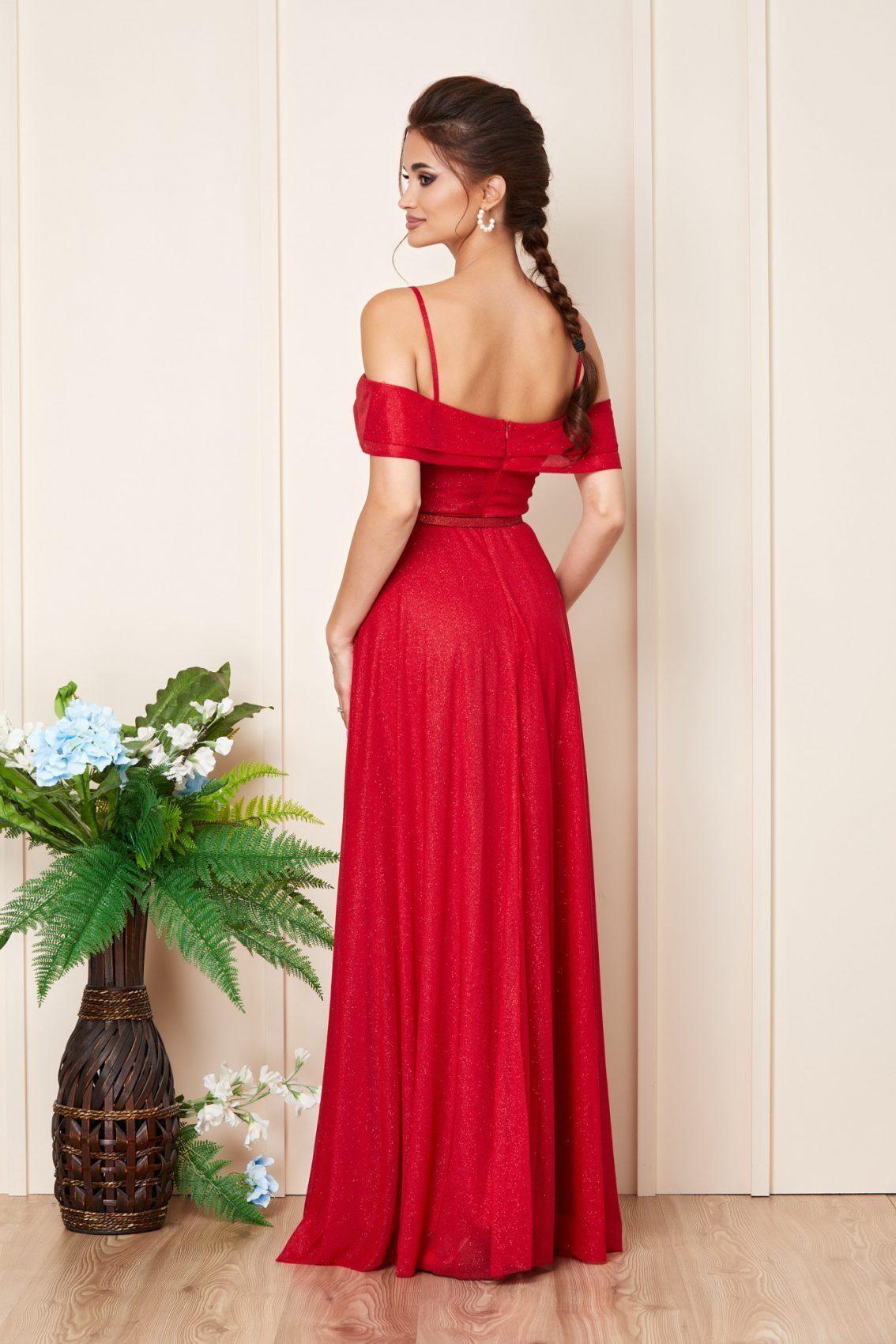 Κόκκινο Μάξι Αμπιγιέ Φόρεμα Precious T3247 2