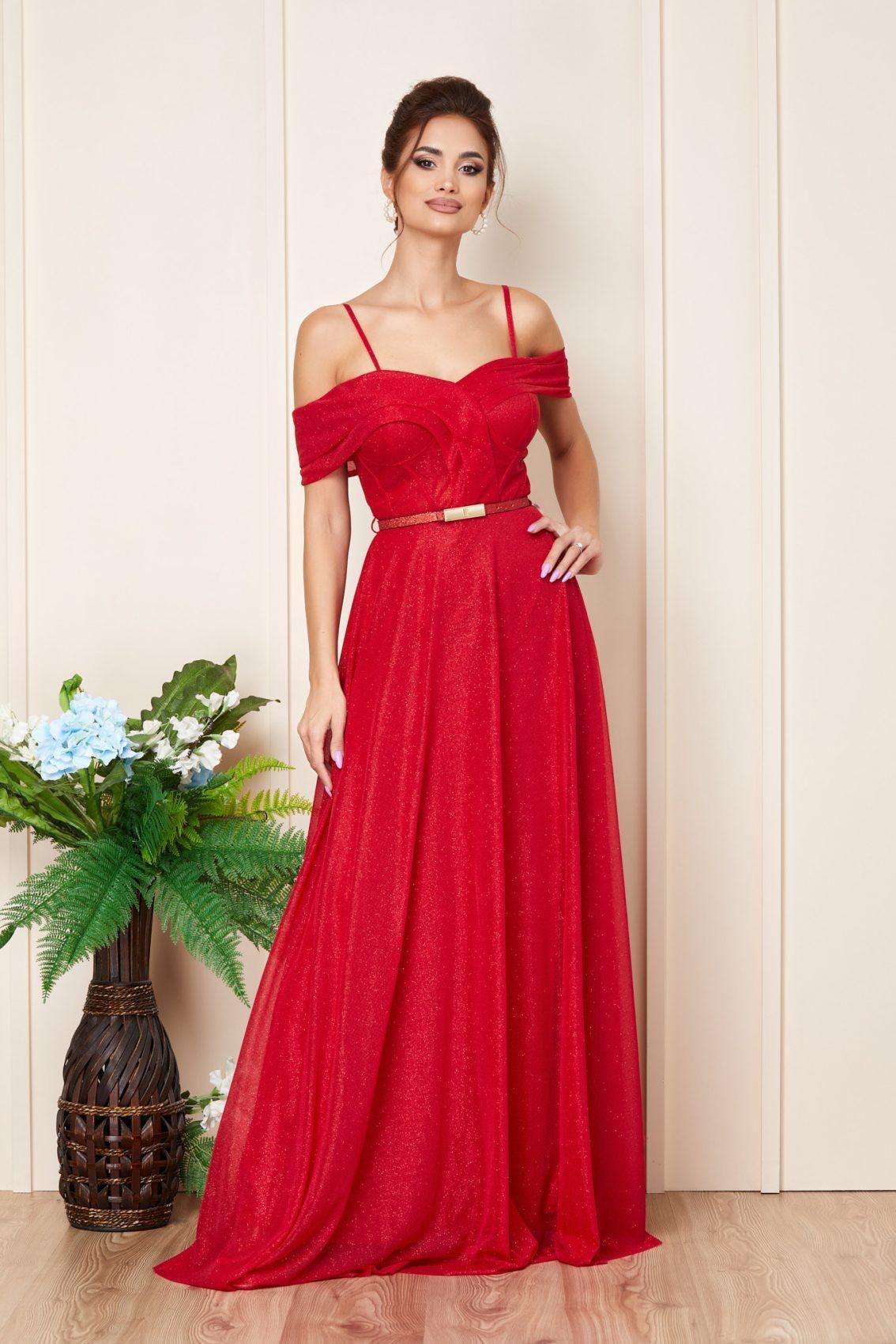 Κόκκινο Μάξι Αμπιγιέ Φόρεμα Precious T3247 1