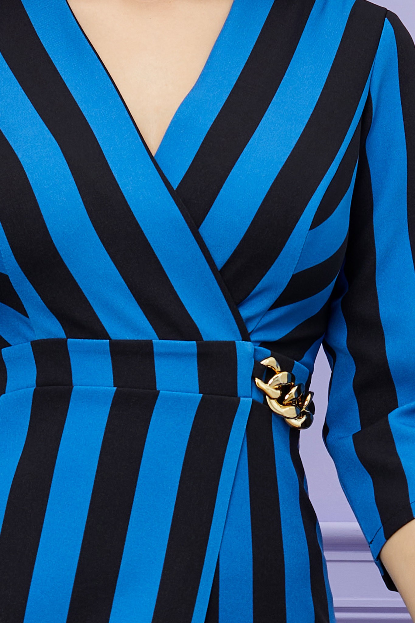 Μπλε Ρουά Κρουαζέ Φόρεμα Με Αλυσίδα Brittany T1635 4